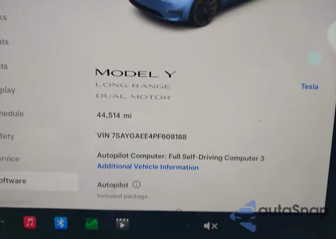 2023 Tesla Model Y Awd/Long Range Dual Motor All-Wheel Drive из США, поврежденный, VIN 7SAYGAEE4PF608188